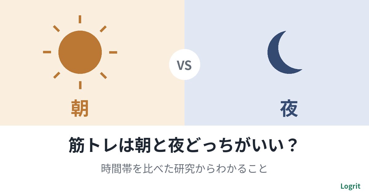 筋トレは朝と夜どっちがいい？時間帯を比べた研究からわかることのアイキャッチ画像