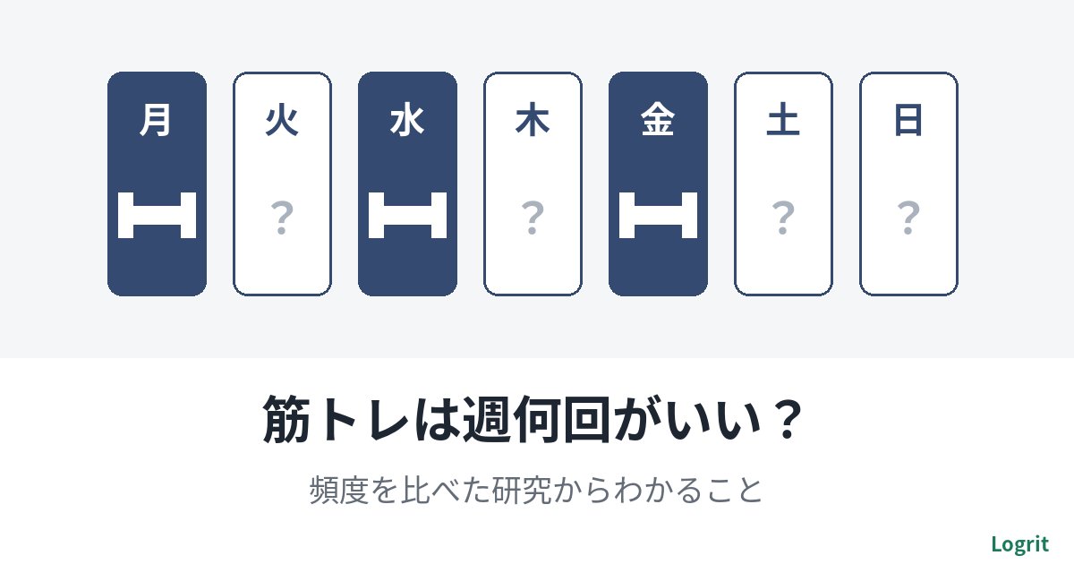 筋トレは週何回がいい？頻度を比べた研究からわかることのアイキャッチ画像